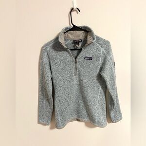 Patagonia Better Sweater 1/4 Zip Pullover Womens Small Light Blue Fleece